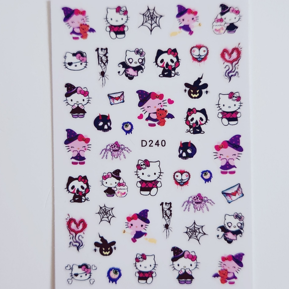 ⭐4/$15 Witch Hello Kitty Nail Art Stickers